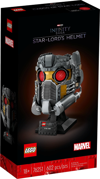 LEGO® 76251 – Star‑Lord’s Helmet | 602 piezas | Marvel Icons para exhibición