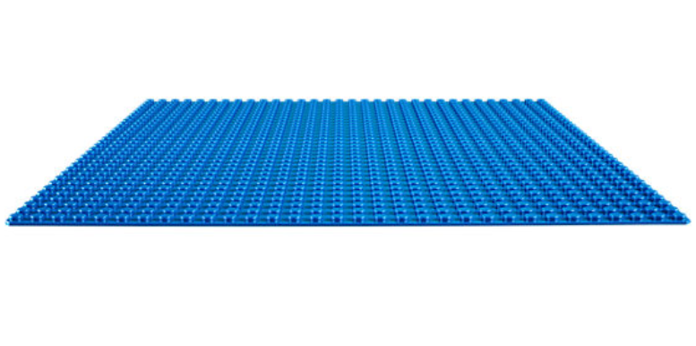 LEGO Set Blue Baseplate - Classic (10714) — set armado