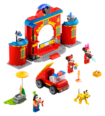 LEGO Set Mickey & Friends Fire Truck & Station - Disney (10776-1) — set armado (referencia)