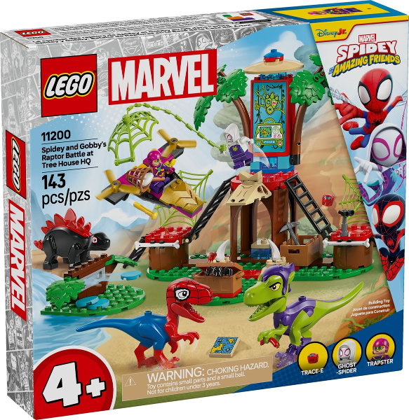 LEGO Set Spidey and Gobby's Raptor Battle at Tree House HQ (11200) — caja oficial