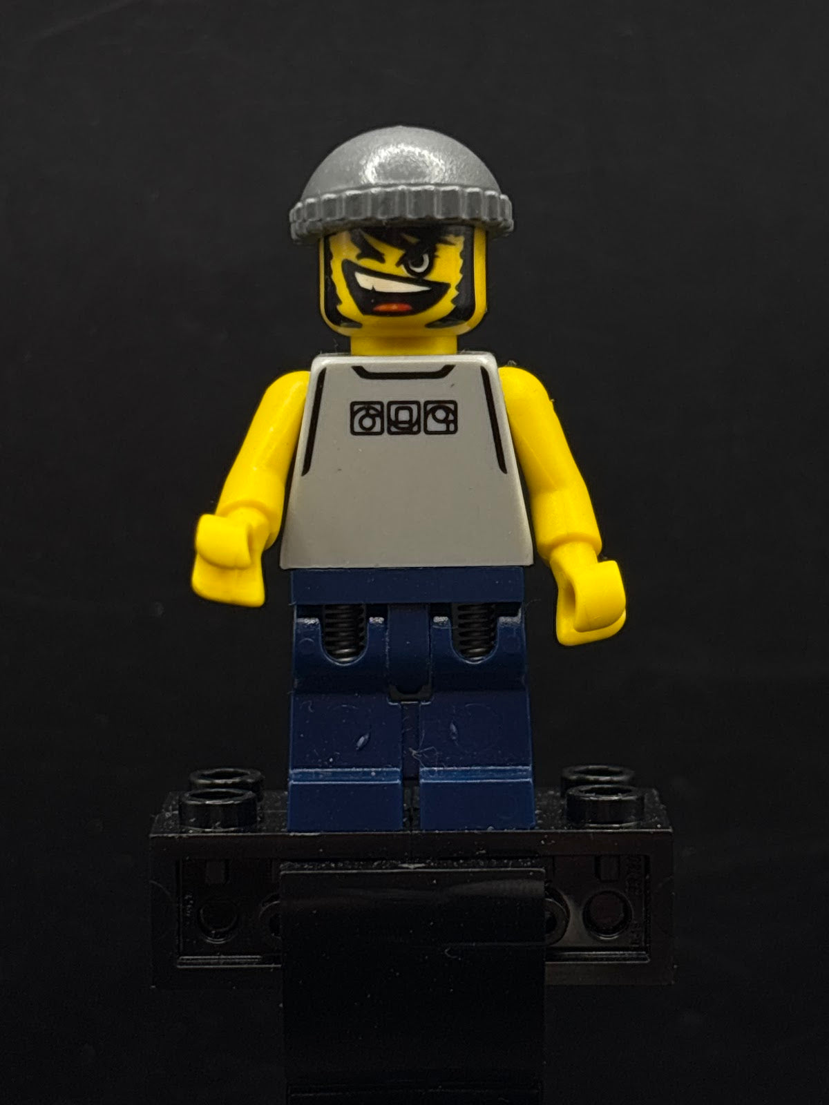 Basketball Street Player, Light Gray Torso and Dark Blue Legs - Foto real - DagaBlocks