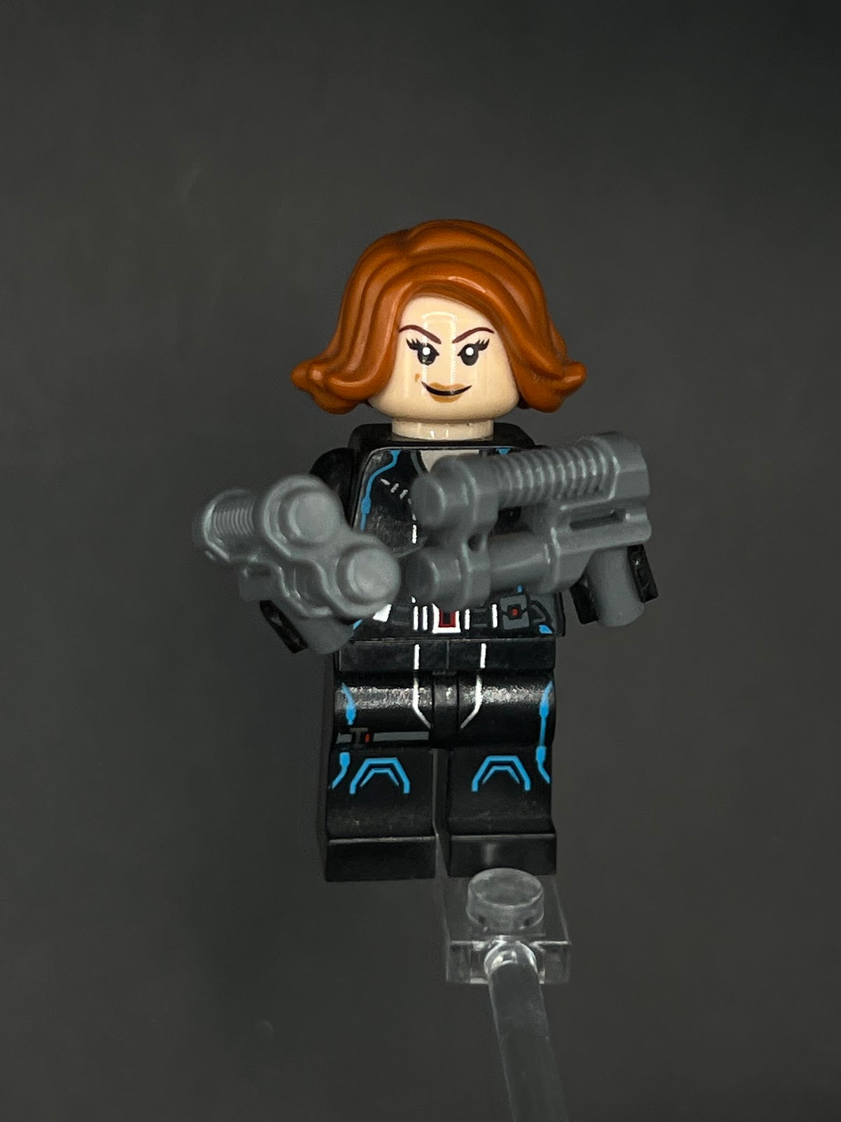 LEGO Minifigura Black Widow Detalles Azules - Marvel Épica
