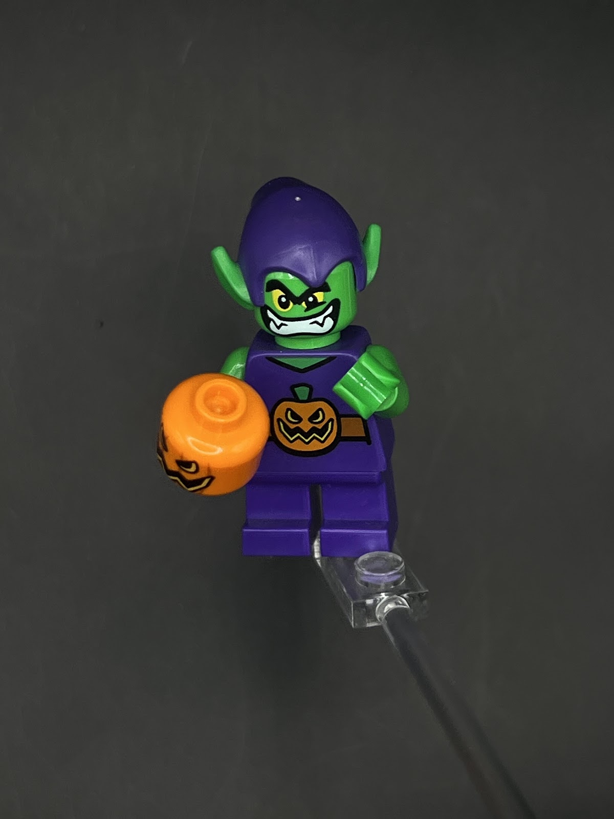 LEGO Minifigura Green Goblin Chiquito Calabaza En Pecho - Marvel Épica