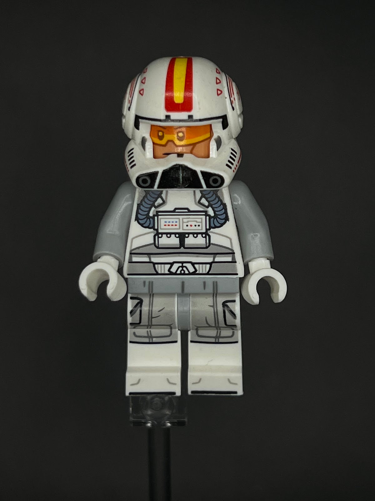 LEGO Minifigura Clone Trooper Piloto Casco Rojo Amarillo - Star Wars Legendaria
