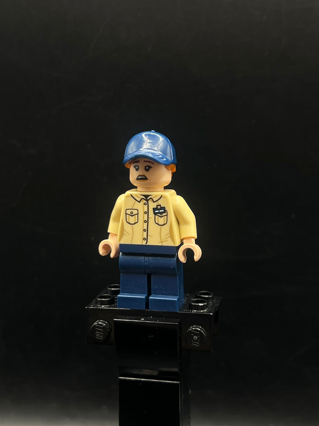 Park Worker - Female, Tan Shirt, Dark Blue Legs and Cap - Foto real - DagaBlocks