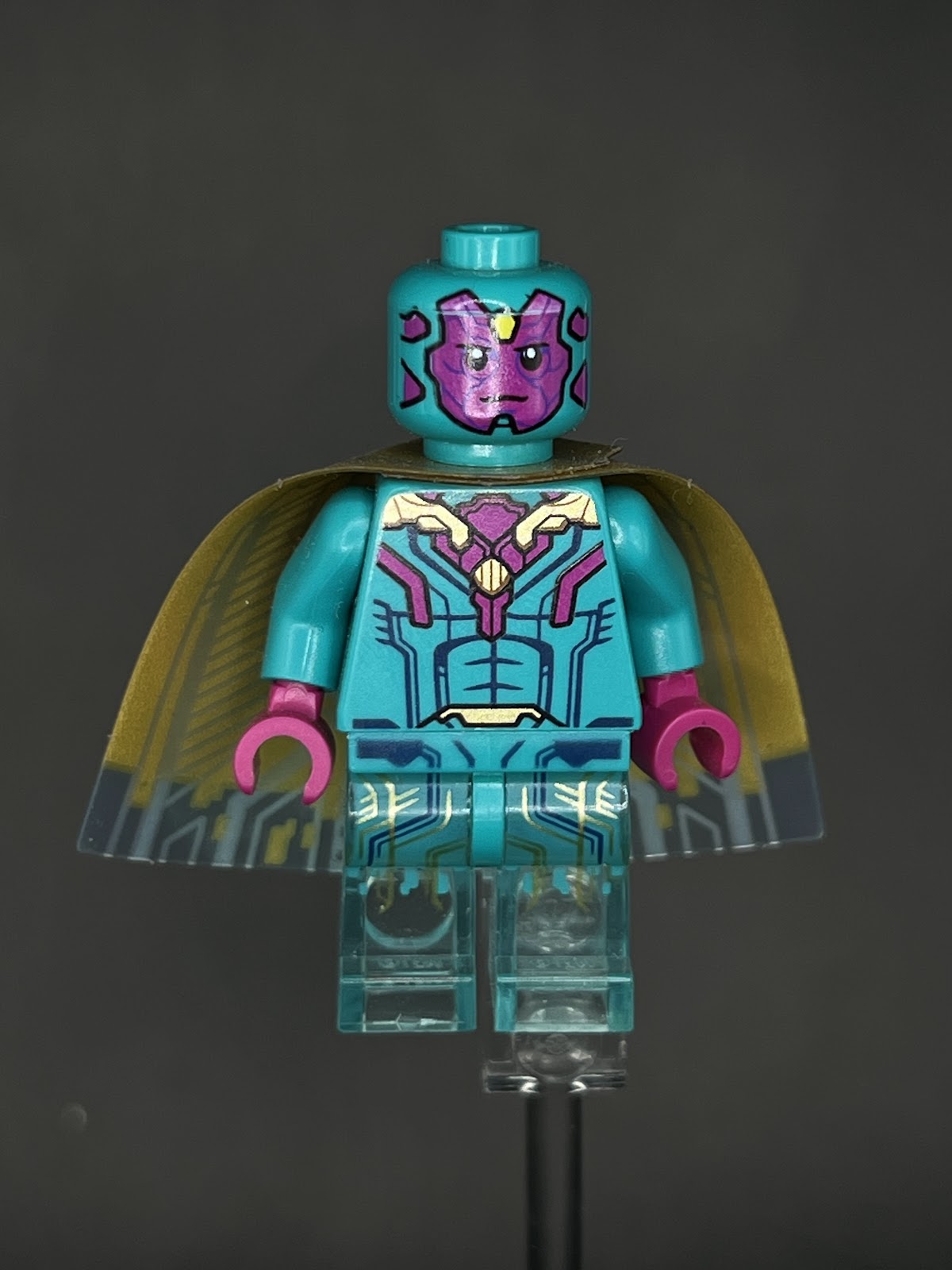 LEGO Minifigura Vision Turquesa - Marvel Legendaria
