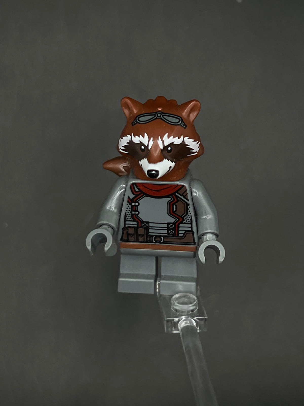 LEGO Minifigura Rocket Racoon Traje Gris - Marvel Épica
