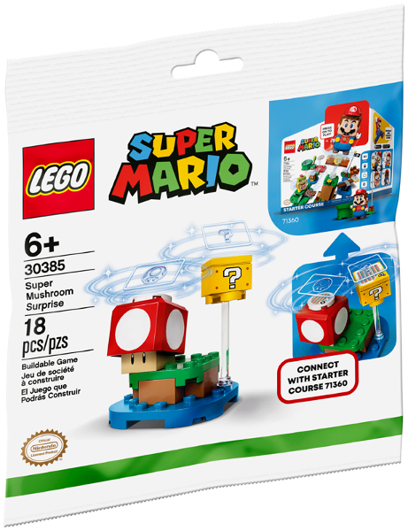 LEGO Set Super Mushroom Surprise - Expansion Set polybag - Super Mario (30385) — caja oficial