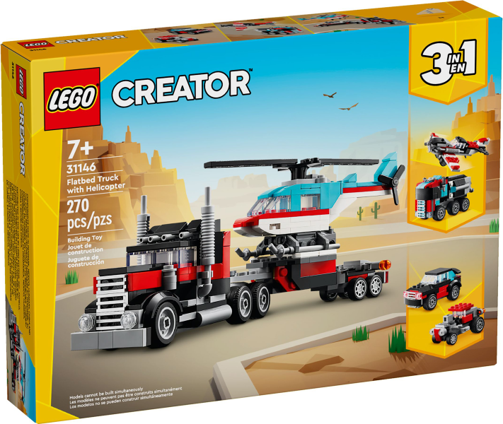 Flatbed Truck with Helicopter — caja oficial