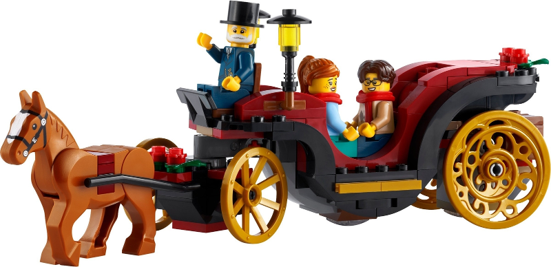LEGO Set Wintertime Carriage Ride - Holiday & Event — set armado