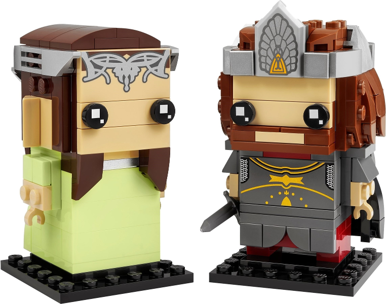 LEGO Set Aragorn & Arwen - BrickHeadz — set armado
