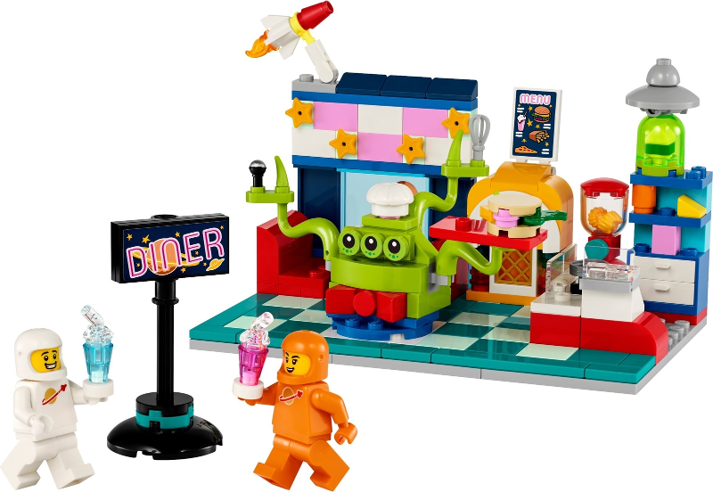 LEGO Set Alien Space Diner - Space (40687) — set armado
