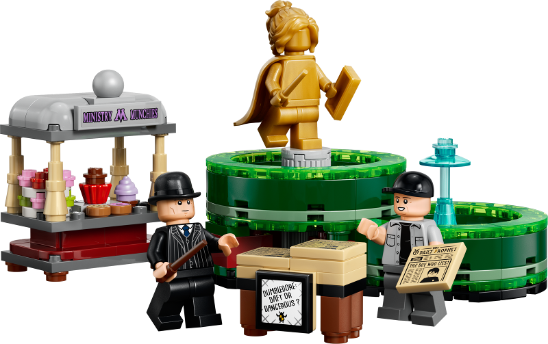 LEGO Set Ministry Munchies & The Daily Prophet Stands - Harry Potter (40901) — set armado