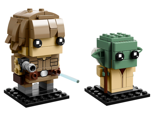 LEGO Set Luke Skywalker & Yoda - BrickHeadz — set armado