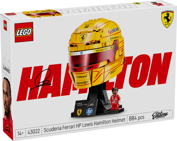 LEGO Scuderia Ferrari HP Lewis Hamilton Helmet 43022 - DagaBlocks