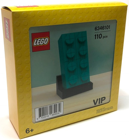 LEGO Set Buildable 2 x 4 Dark Turquoise Brick - Promotional — set armado
