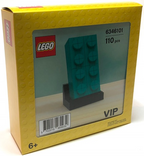 LEGO Set Buildable 2 x 4 Dark Turquoise Brick - Promotional — set armado