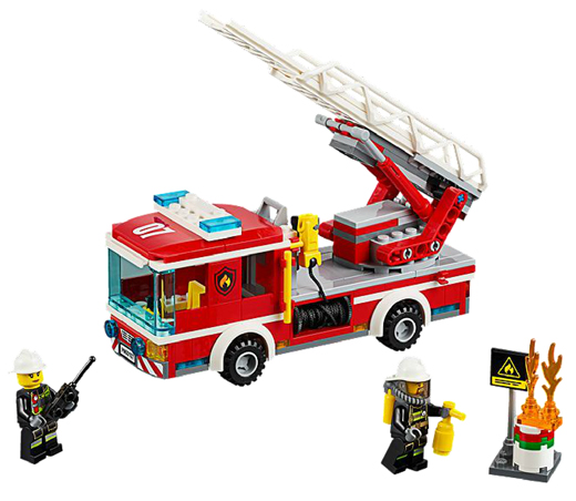 LEGO Set Fire Ladder Truck - Town — set armado