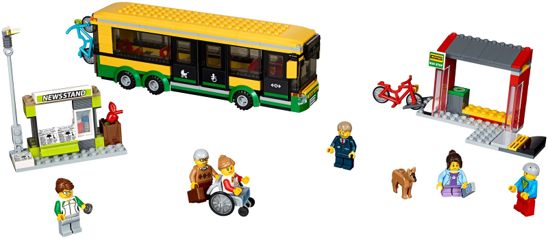 LEGO Set Bus Station - Town (60154-1) — set armado (referencia)