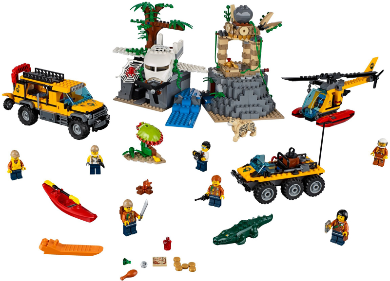 LEGO Set Jungle Exploration Site - Town — set armado