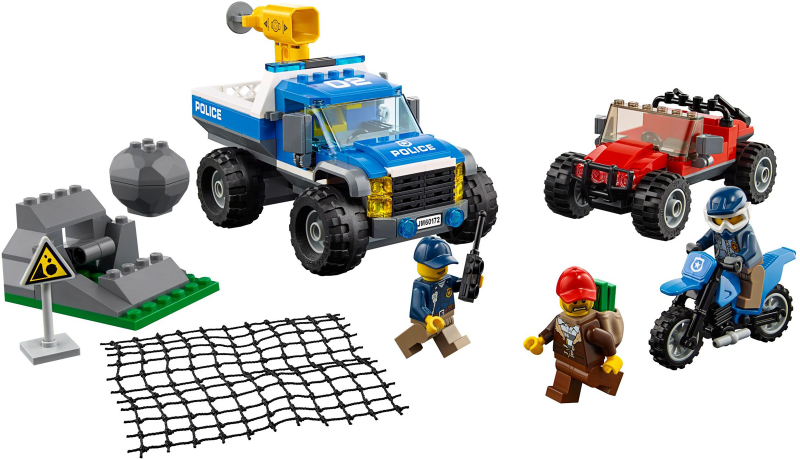 LEGO Set Dirt Road Pursuit - Town (60172-1) — set armado (referencia)