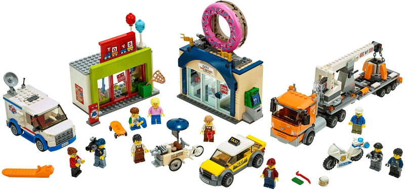 LEGO Set Donut Shop Opening - Town (60233) — set armado