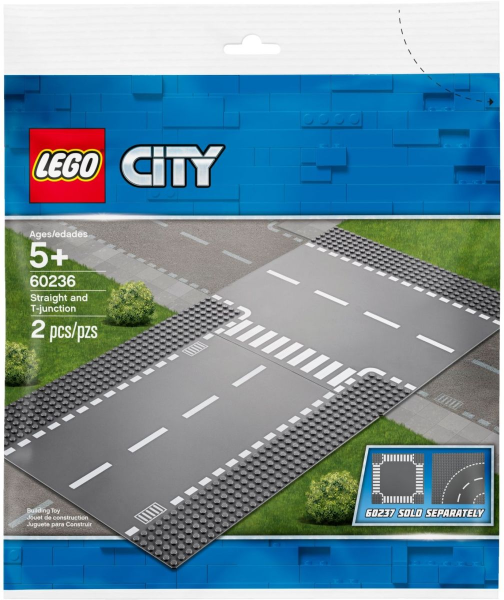 LEGO Set Straight and T-junction - Town (60236) — caja oficial