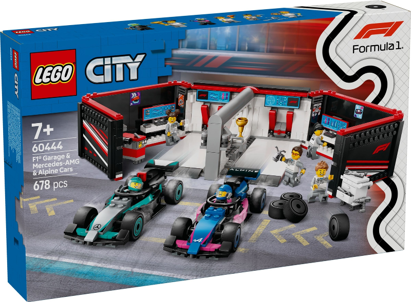 LEGO F1 GARAGE & MERCEDES-AMG & ALPINE CARS 60444 - Speed Champions - DagaBlocks
