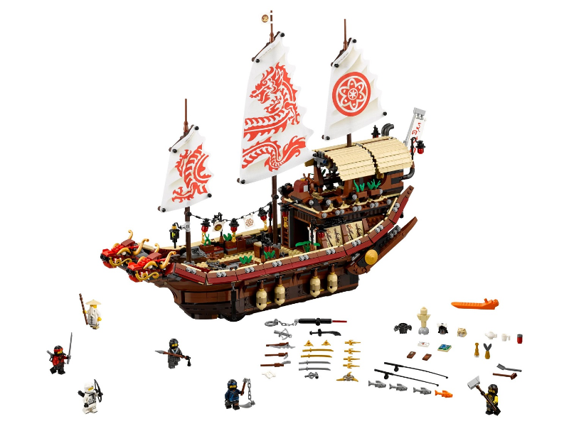 LEGO Set Destiny's Bounty - The LEGO NINJAGO Movie (70618-1) — set armado (referencia)