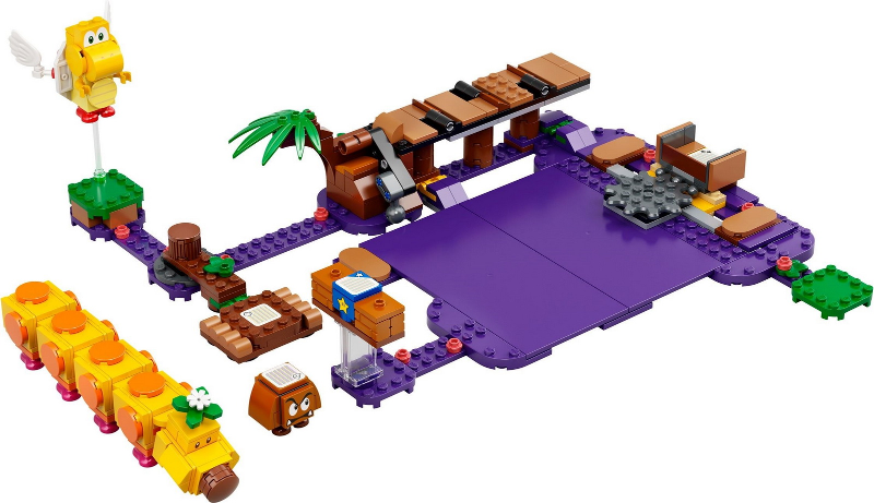 LEGO Set Wiggler's Poison Swamp - Expansion Set - Super Mario (71383) — set armado