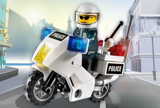 LEGO Set Police Motorcycle - Town — set armado