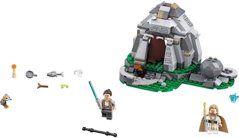 LEGO Set Ahch-To Island Training - Star Wars — set armado