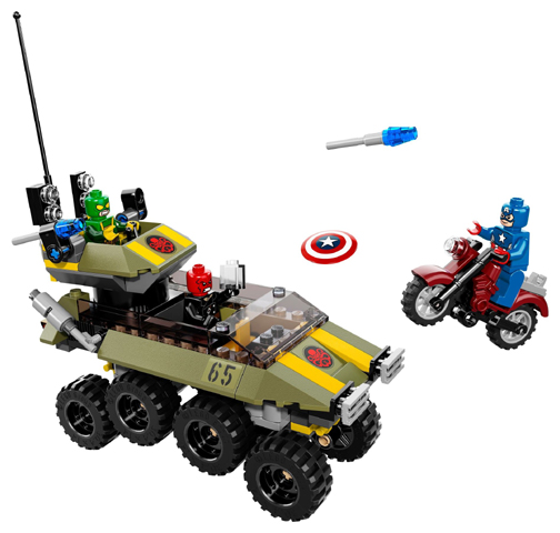 LEGO Set Captain America vs. Hydra - Super Heroes — set armado