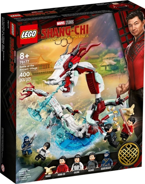 LEGO Set Battle at the Ancient Village - Marvel — caja oficial