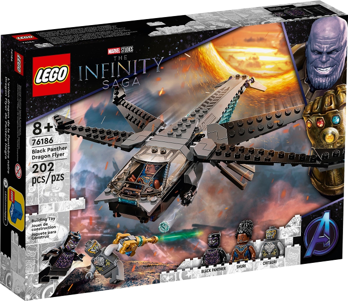 LEGO Set Black Panther Dragon Flyer (76186) — caja oficial