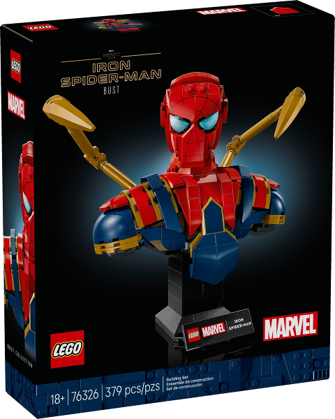 Iron Spider-Man Bust — caja oficial