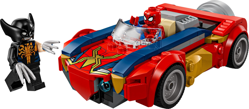 LEGO Set Spider-Man Car vs. Venomized Wolverine (76336-1) — set armado (referencia)