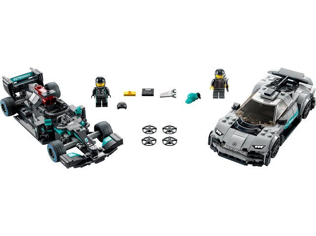 LEGO Set Mercedes-AMG F1 W12 E Performance & Mercedes-AMG Project One - Speed Champions — set armado