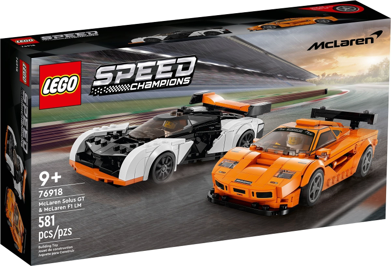 LEGO Set McLaren Solus GT & McLaren F1 LM - Speed Champions — caja oficial