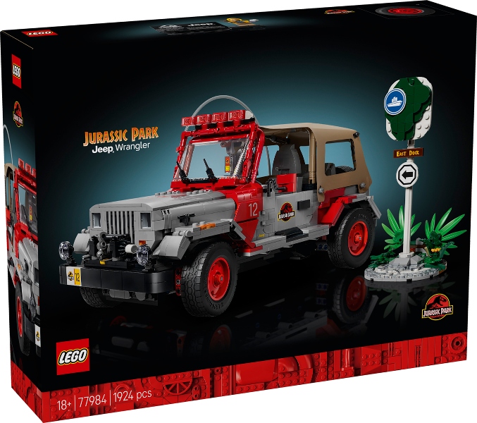 LEGO Set Jurassic Park Jeep Wrangler - Jurassic World (77984) — caja oficial