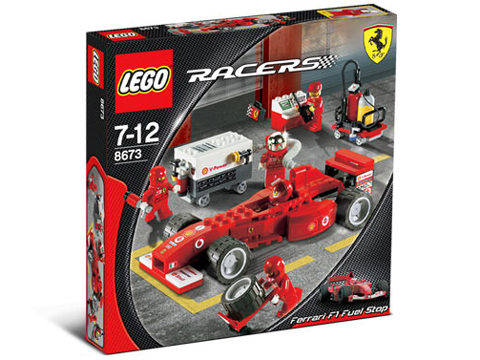 LEGO Set Ferrari F1 Fuel Stop - Racers — caja oficial
