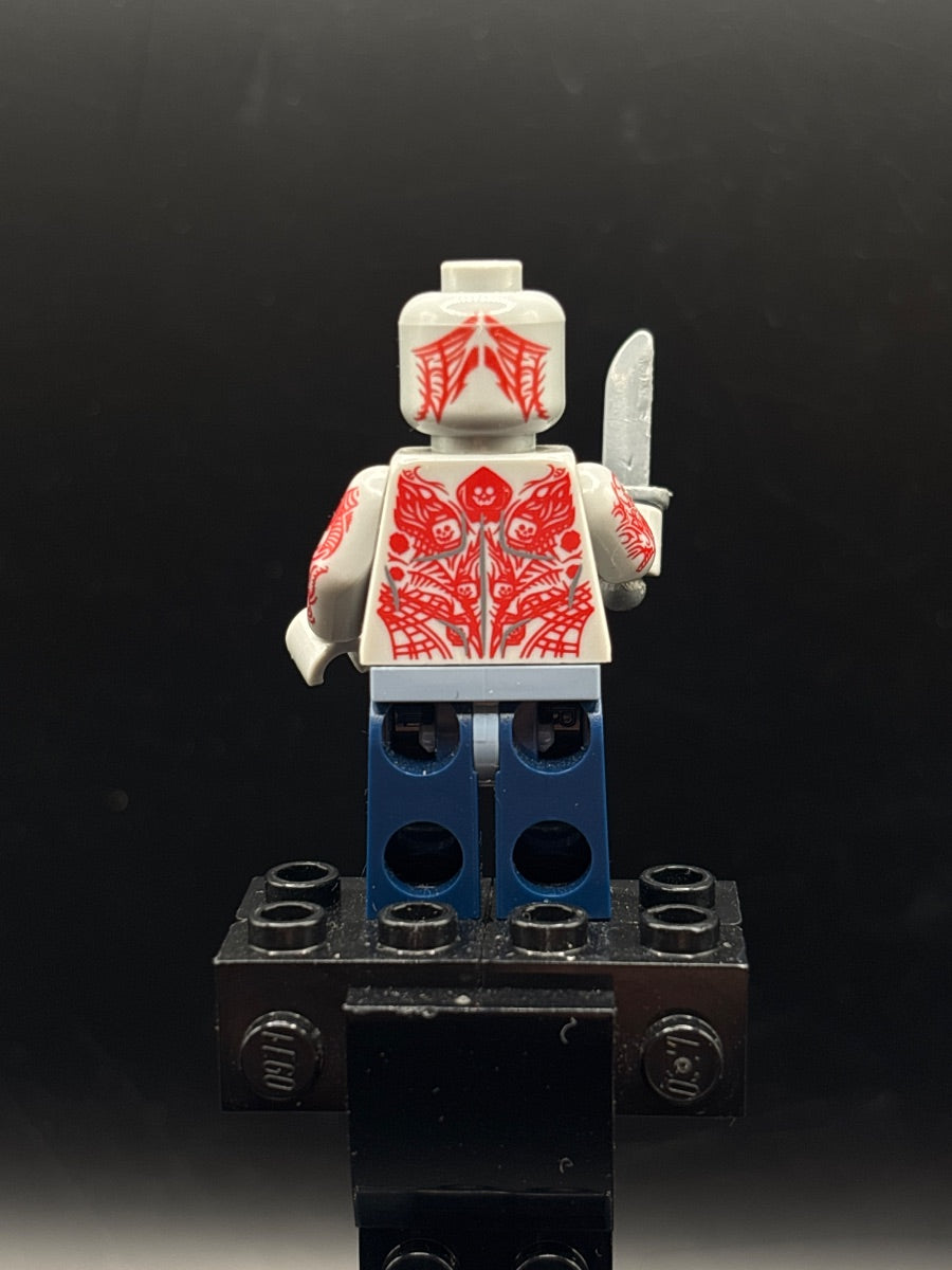 LEGO Minifigura Drax - Dark Blue Legs, Jet Pack - Marvel — espalda