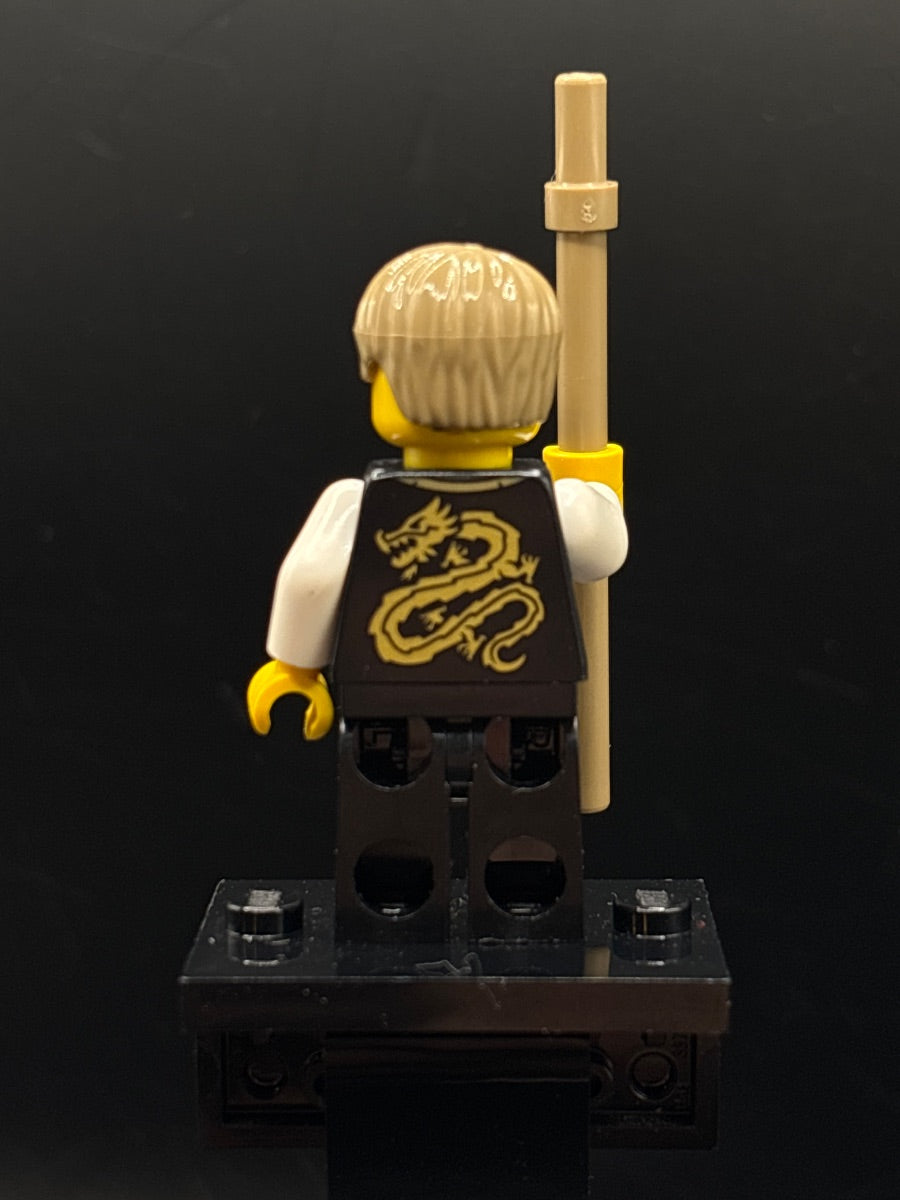 LEGO Minifigura Young Wu - Black Master Tunic - NINJAGO — espalda