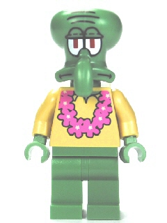 LEGO Minifigura Squidward Pink Lei - SpongeBob SquarePants — imagen BrickLink