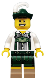 LEGO Minifigura Lederhosen Guy, Series 8 (Minifigure Only without Stand and Accessories) - Collectible Minifigures — imagen BrickLink