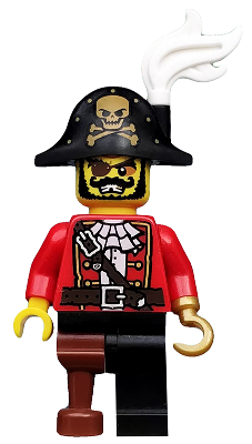 LEGO Minifigura Pirate Captain, Series 8 (Minifigure Only without Stand and Accessories) - Collectible Minifigures — imagen BrickLink