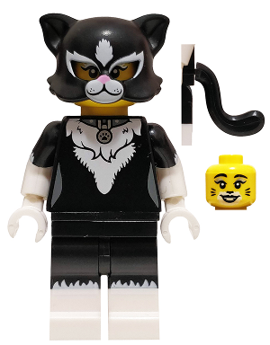 LEGO Minifigura Cat Costume Girl, Series 18 (Minifigure Only without Stand and Accessories) - Collectible Minifigures — imagen BrickLink