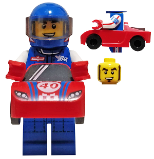 LEGO Minifigura Race Car Guy, Series 18 (Minifigure Only without Stand and Accessories) - Collectible Minifigures — imagen BrickLink
