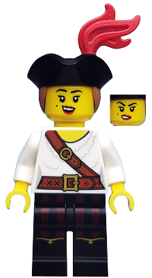 LEGO Minifigura Pirate Girl, Series 20 (Minifigure Only without Stand and Accessories) - Collectible Minifigures — imagen BrickLink