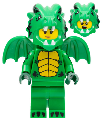LEGO Minifigura Green Dragon Costume, Series 23 (Minifigure Only without Stand and Accessories) - Collectible Minifigures — imagen BrickLink